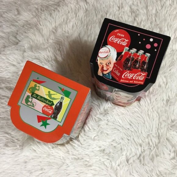 Set of 2 Vintage The Ladies and their Coke Nostalgia Angled Hinged Top Tins - Picture 5 of 9